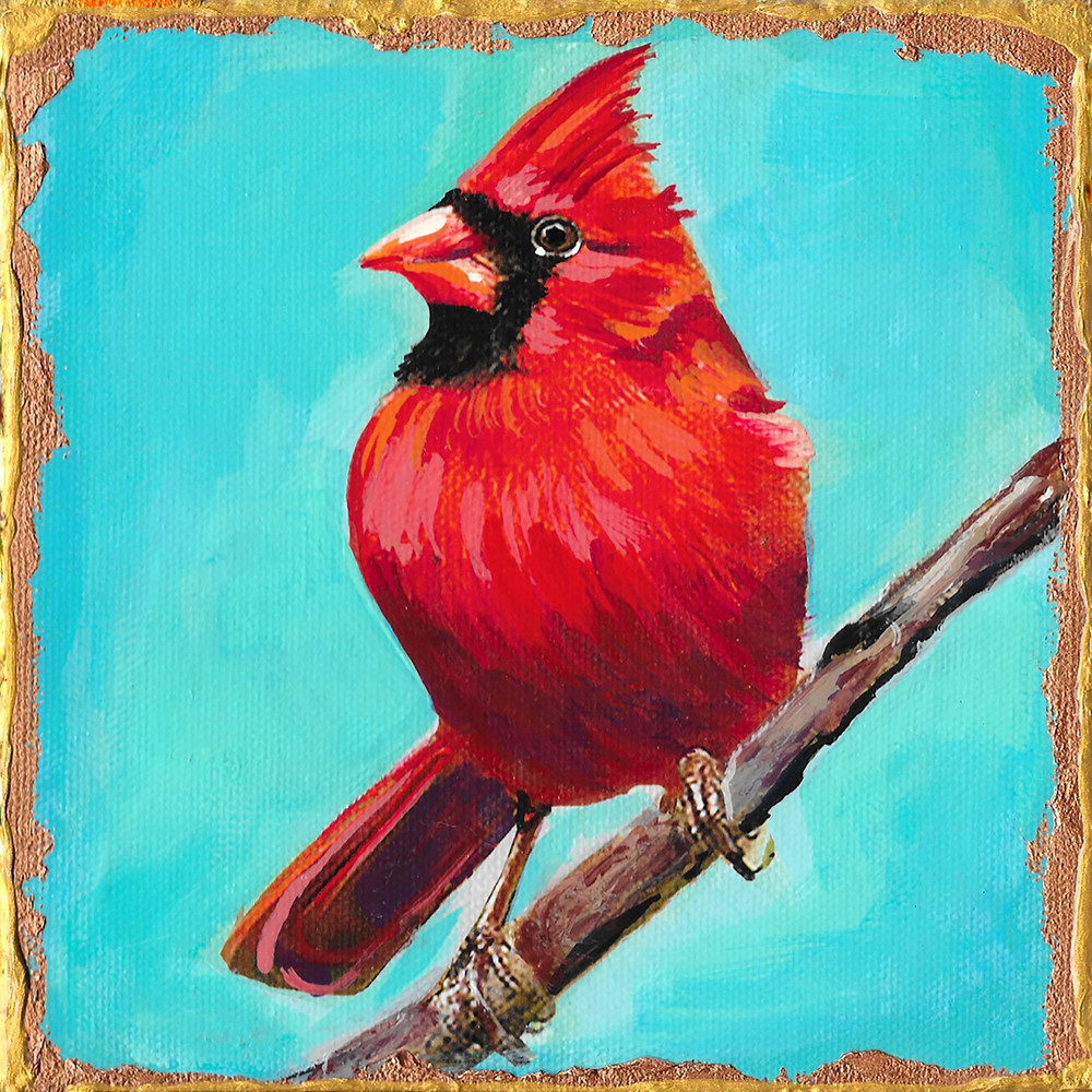 Male Cardinal Art | Channe Felton Fine Art