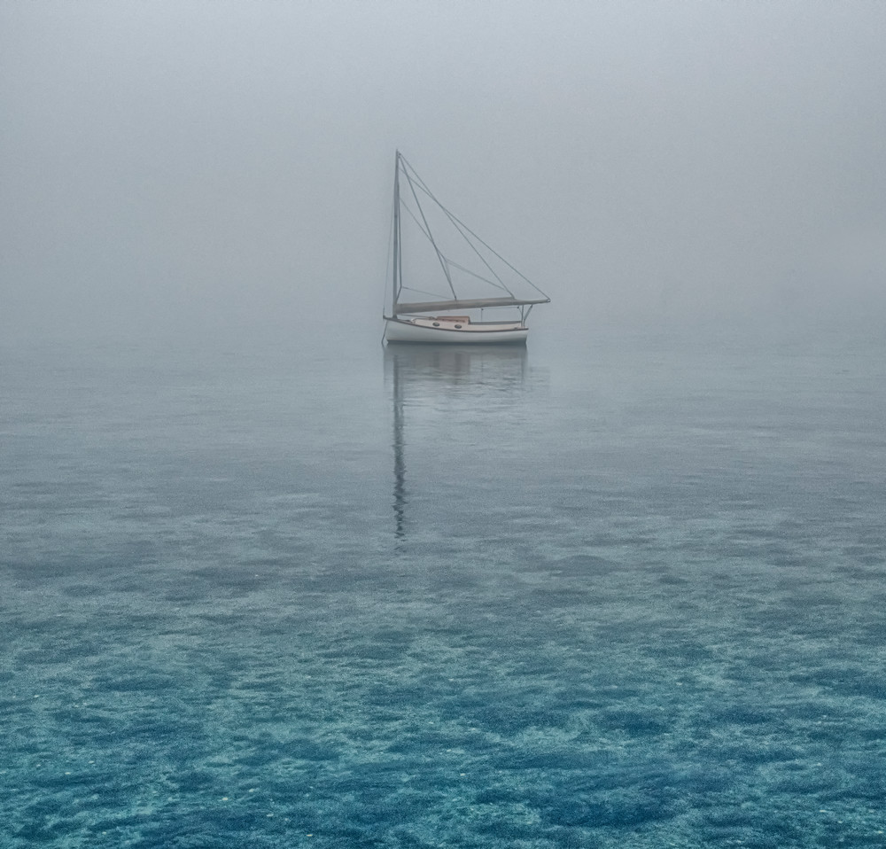 Sailing Dory Blue Water Art | Michael Blanchard Inspirational Photography - Crossroads Gallery