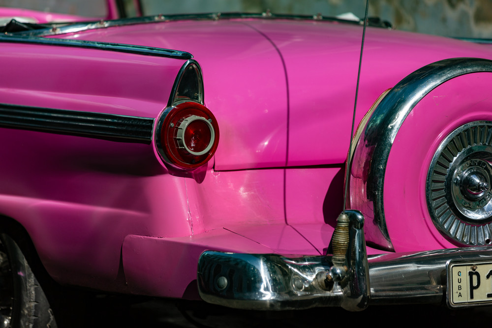 Pink Ford, Old Havana, Cuba Photography Art | Audia Art
