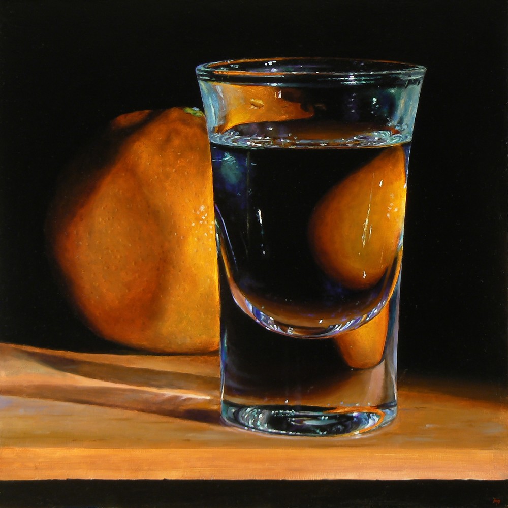 Tangerine And Shotglass Art | Jeff Hayes Fine Arts