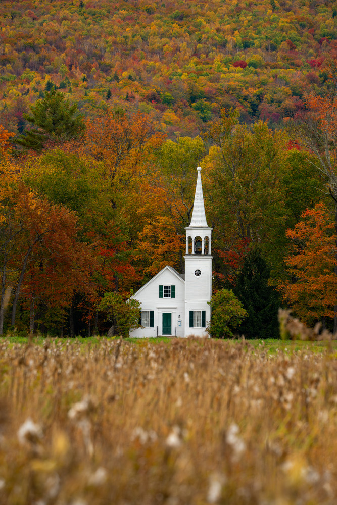 Autumn At Union Church Photography Art | Jesse MacDonald Photography