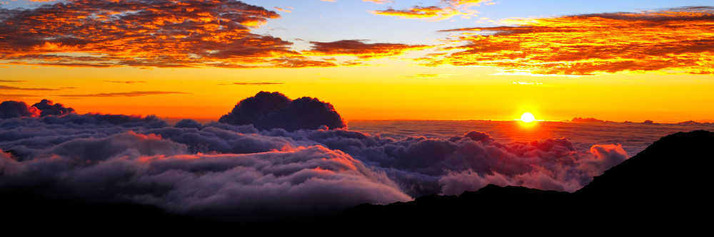 103   Haleakela Sunrise Horizontal Panoramic By Max Earey  Art | Maui Fine Art