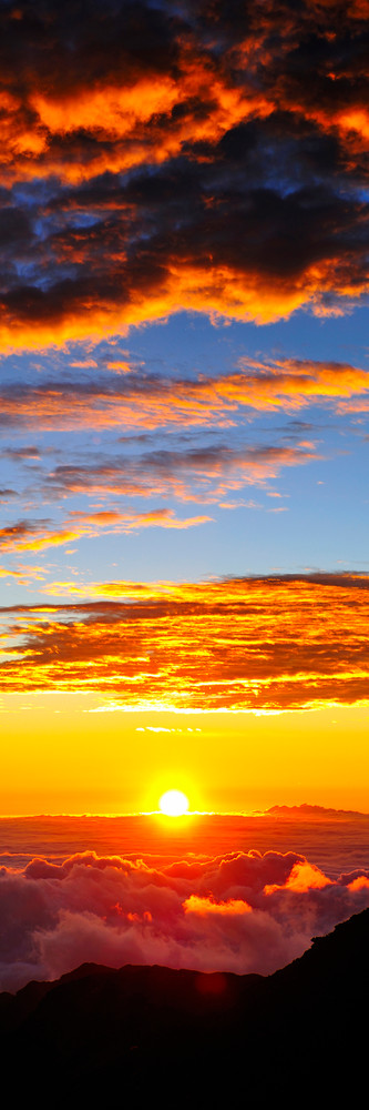 104   Haleakela Sunrise Vertical Panoramic By Max Earey Art | Maui Fine Art