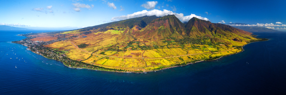 195   Aerial Of West Maui By Mikhail Dudarev Art | Maui Fine Art