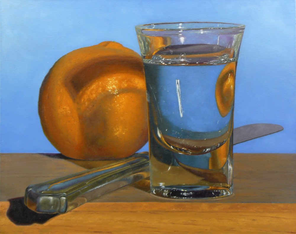 Tangerine, Knife, Shotglass Art | Jeff Hayes Fine Arts