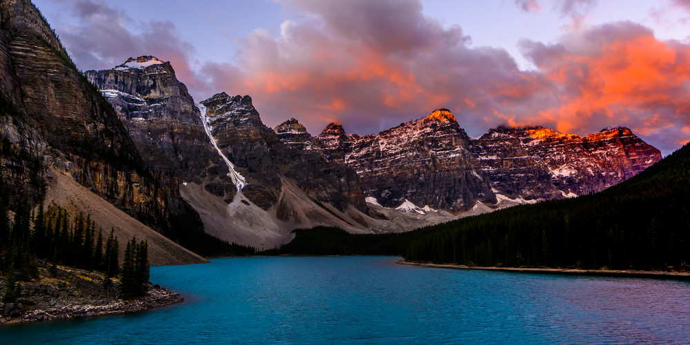 Cotton Candy For Breakfast   Moraine Lake, Alberta Photography Art | Byron Fichter Fotography