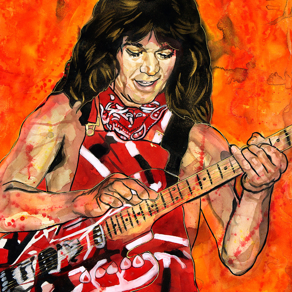 Eddie Van Halen Lf Coaster Art | William K. Stidham - heART Art