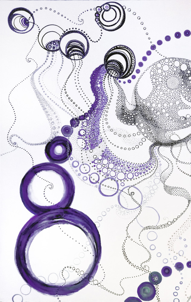 Maria's Circles 1   Purples Art | Artist Rachel Goldsmith, LLC