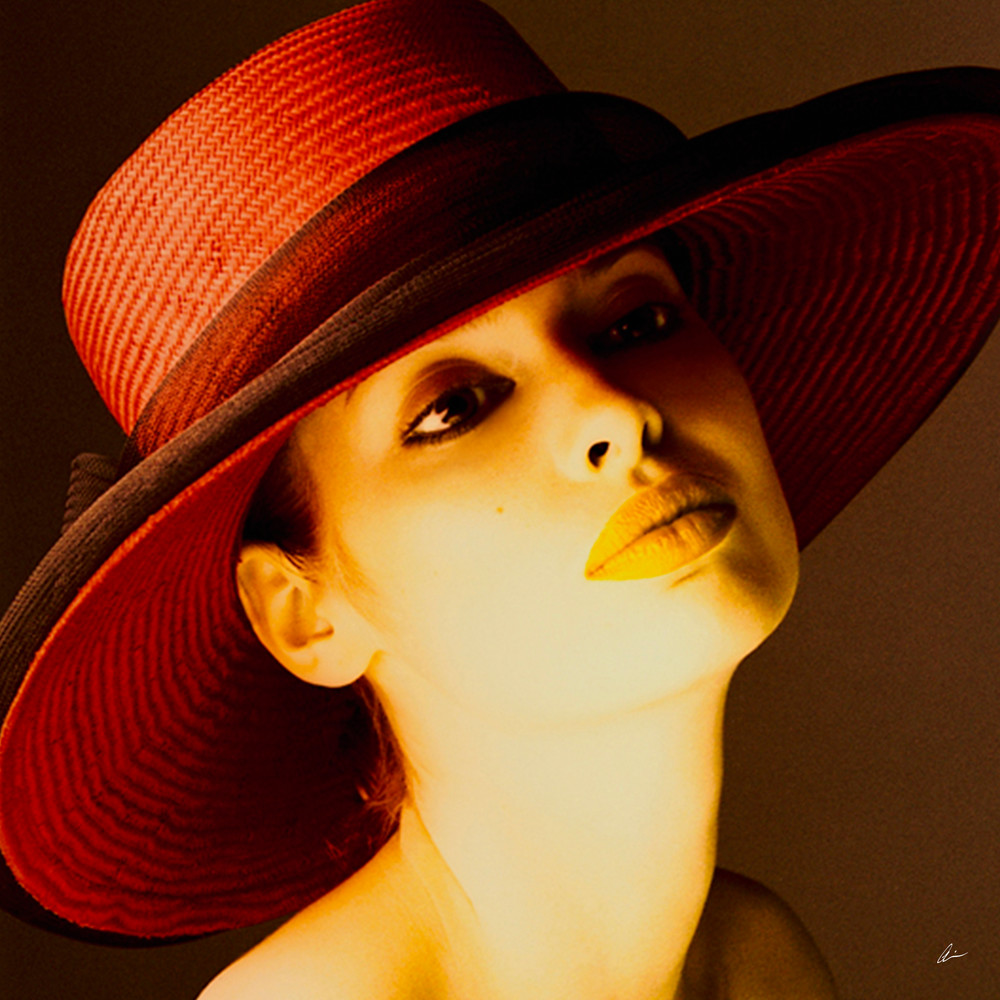 Lady In A Red Hat Photography Art | Audia Art