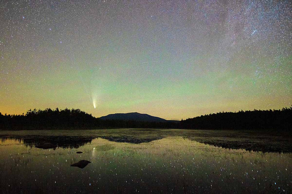 Neowise Comet, Big Dipper, Milky Way and Northern Lights