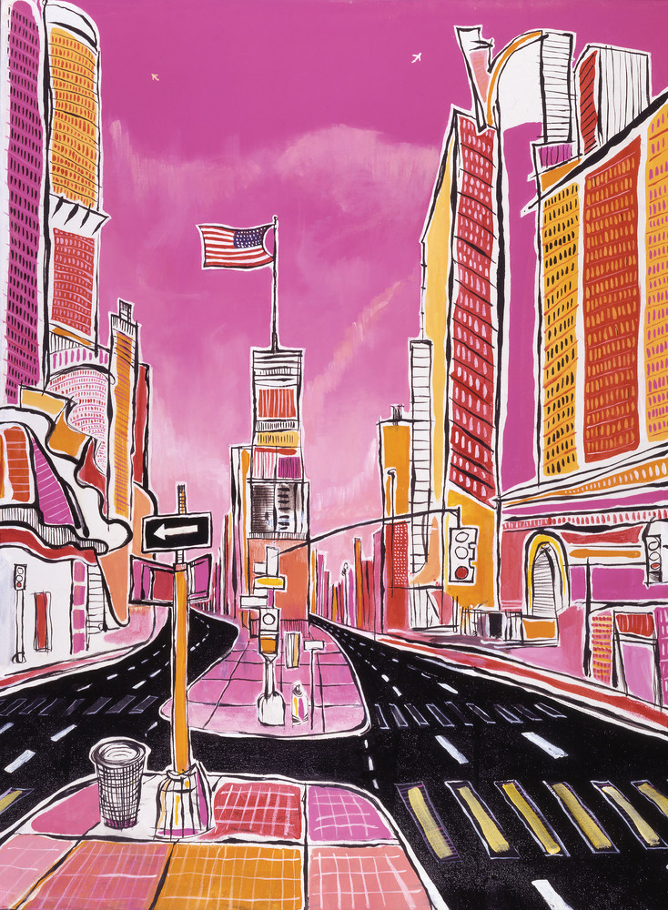 Pink Times Square  Art | Sandy Garnett Studio