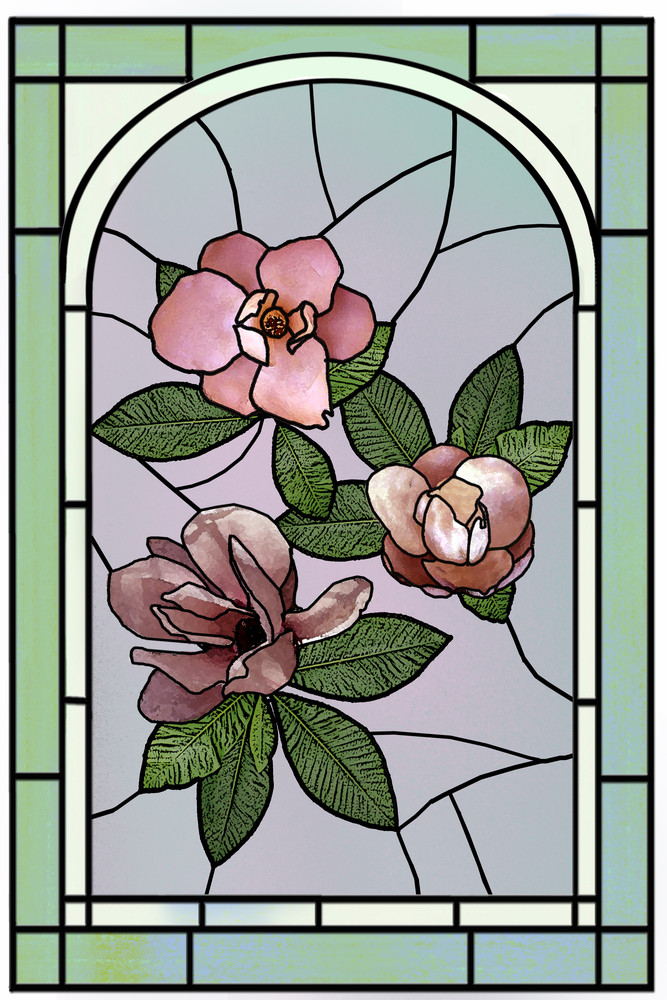 Stained Glass Magnolias Art | Art from the Soul