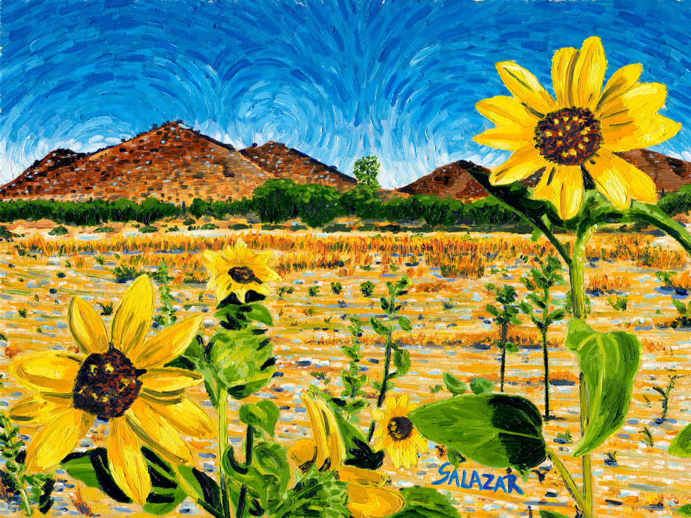 Sunflowers In The Desert Art | War'Hous Visual Art Studio