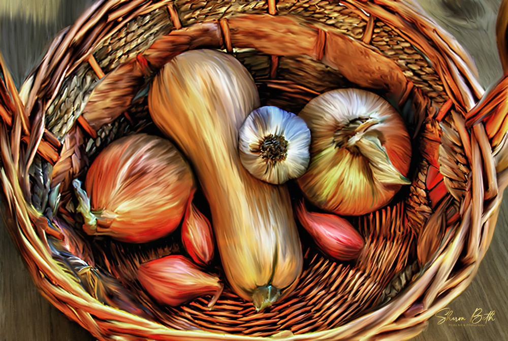 Basket Of Veggies Art | Sharon Beth 