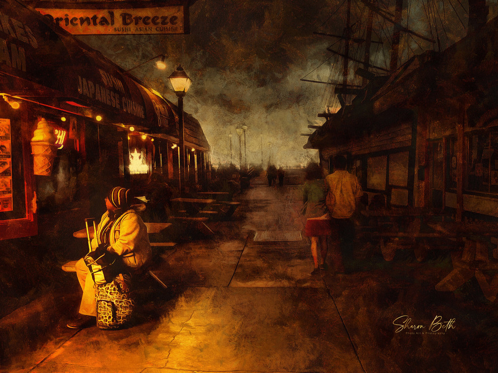 Redondo Beach Wharf Storm  Art | Sharon Beth 