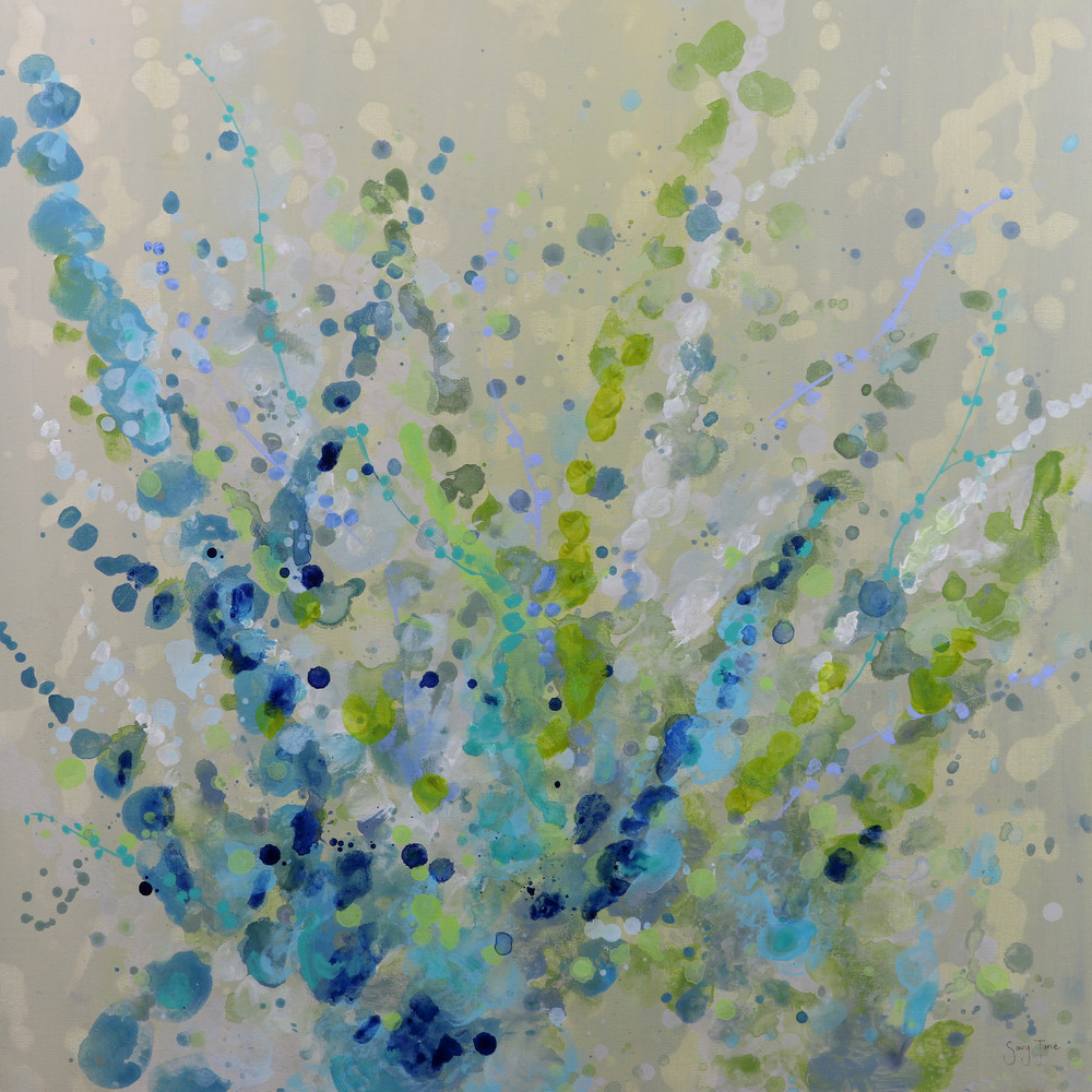 Turquoise Bloom Ii Art | Savy Jane, LLC