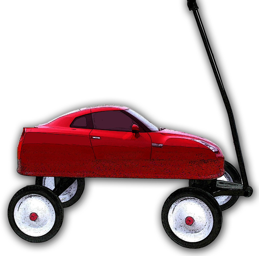 My Red Wagon Is A Sporty Car Art | Art from the Soul
