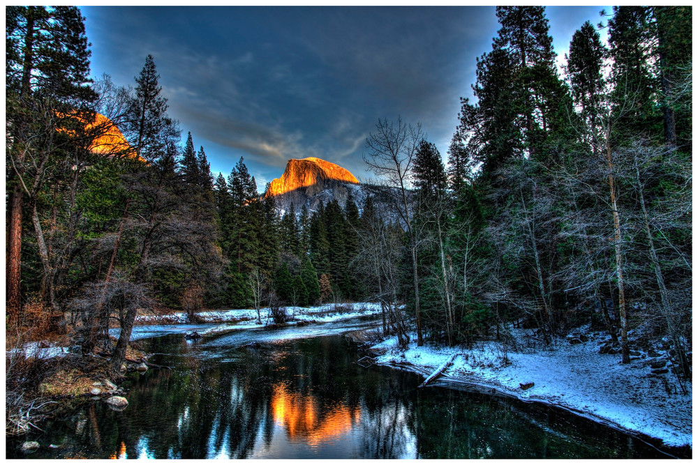 'a Touch Of Light', Sunset On Half Dome, Yosemite, Ca Photography Art | brubakerfineartphotography