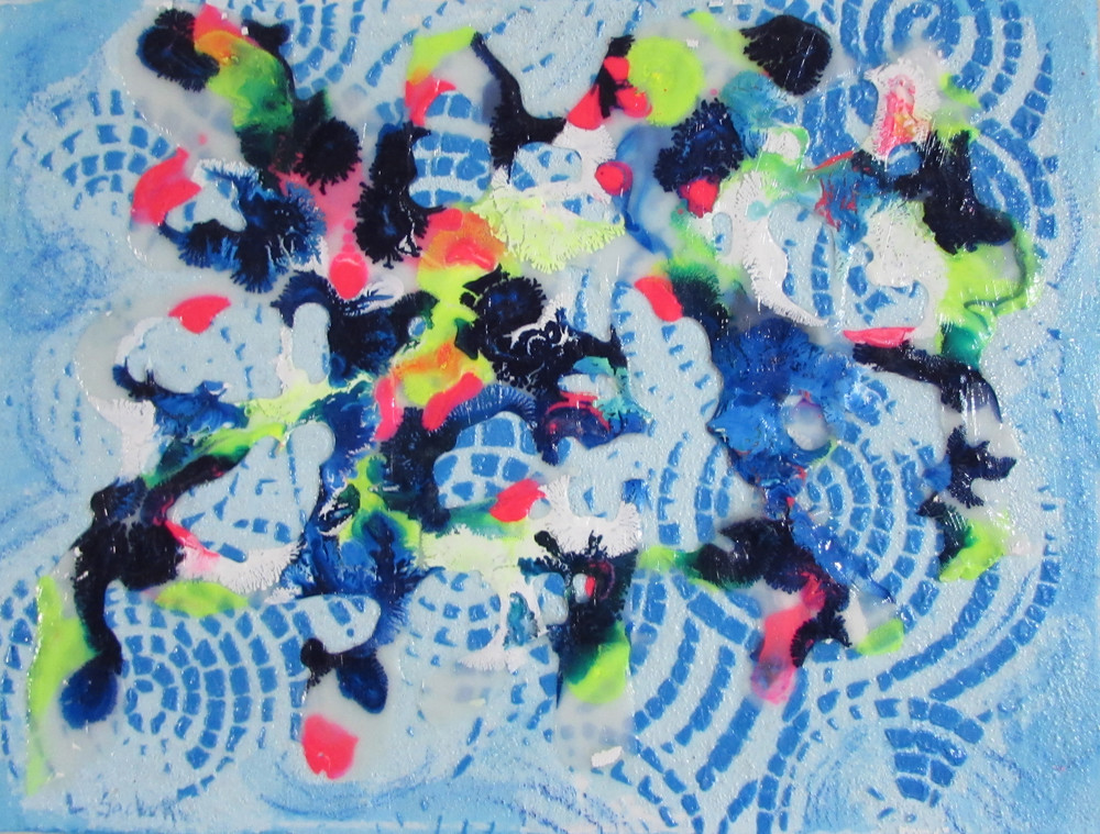 Abstract In Blue 1 Art | Linda Sacketti