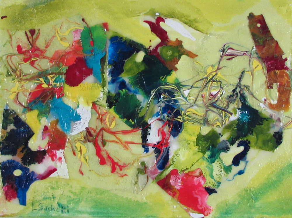 Abstract In Yellow 3 Art | Linda Sacketti