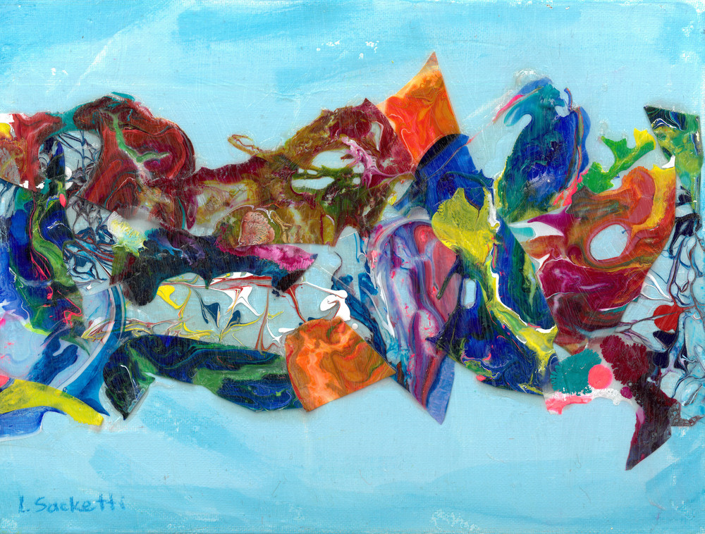 Abstract In Blue 3 Art | Linda Sacketti
