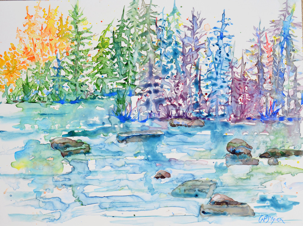 Rainbow Forest Lake Art | Color Splash Ranch