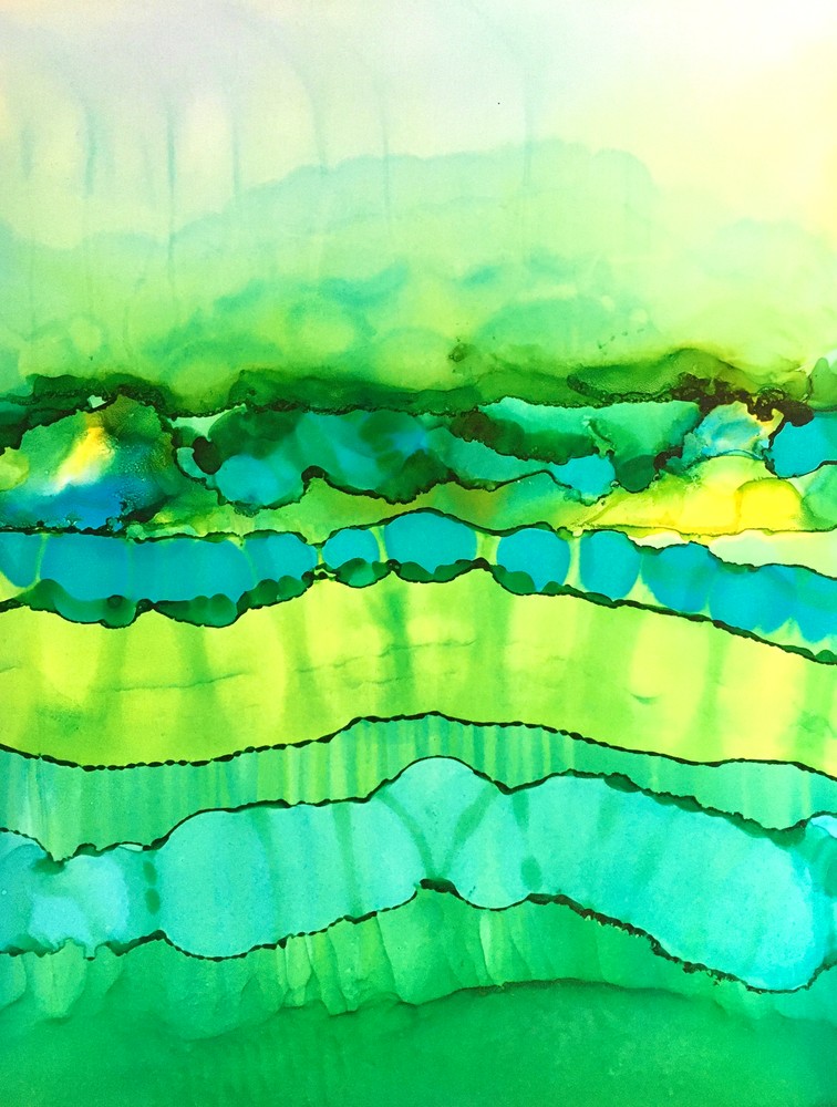 Water Layers Illuminated Art | Sandy Smith Gerding Artwork