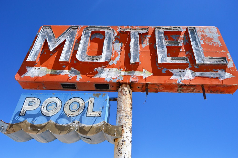 Motel Pool Yucca Az Neon Sign Photography Art | California to Chicago 