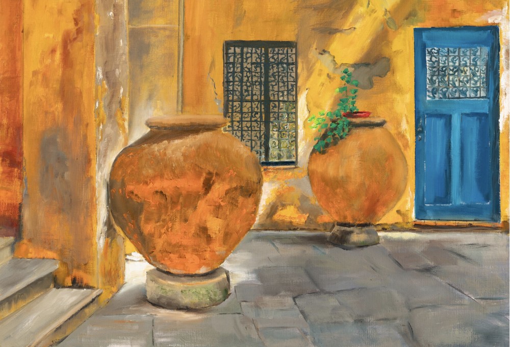 Capri Courtyard Art | Dave Fox Studios