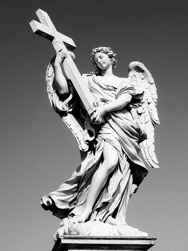 Angel, Rome Photography Art | World in Black and White