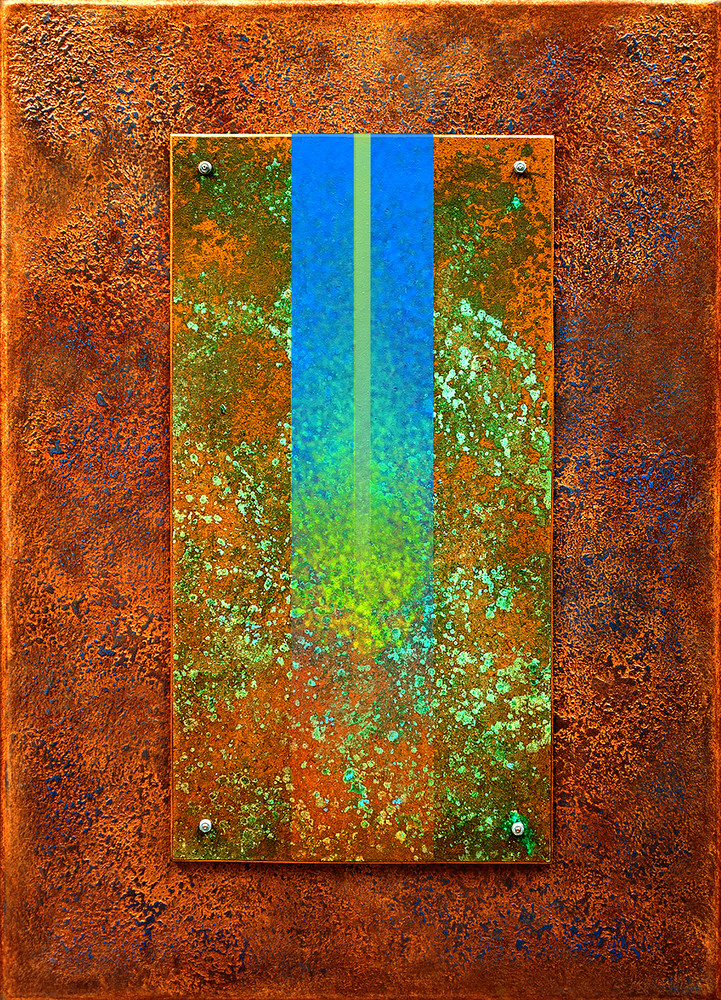 14 Golden Rayes With Blue 03 Asf  Art | Meta Art Studios