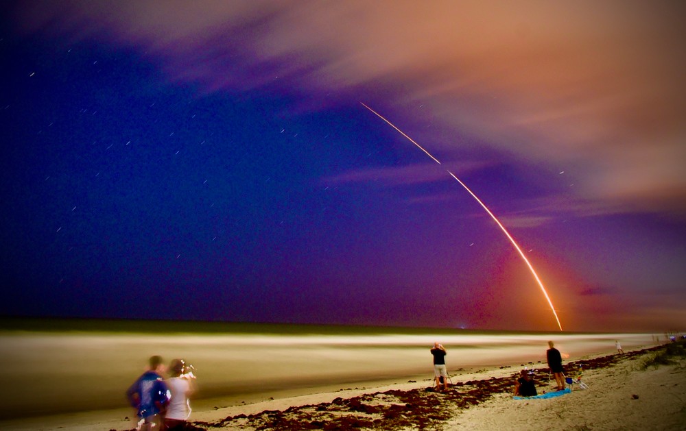 Space X Crew Launch From Jax Beach Photography Art | John Tesh Photography