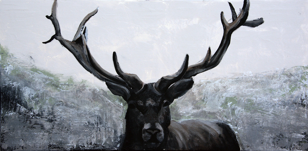 Catching the Scent-Wildlife Deer Portrait | Niki Baker |  Fine Art Painter