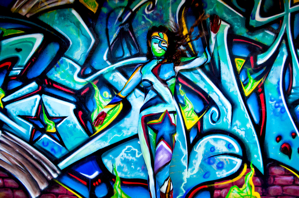 Bodypaintography: 'wakeboarding Stadium Graffiti' 2010, Florida Art | BODYPAINTOGRAPHY
