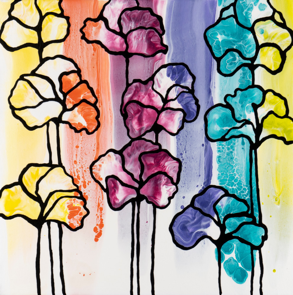 Rainbow Flowers Art | Expressions by Kati