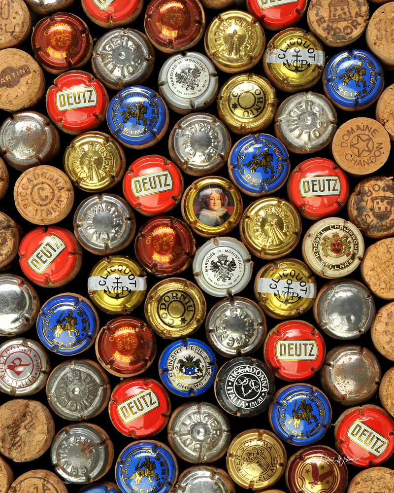 Champagne Corks Photography Art | Robert Williams Photography