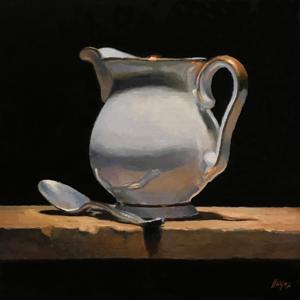 Silver Spoon And Creamer Art | Jeff Hayes Fine Arts