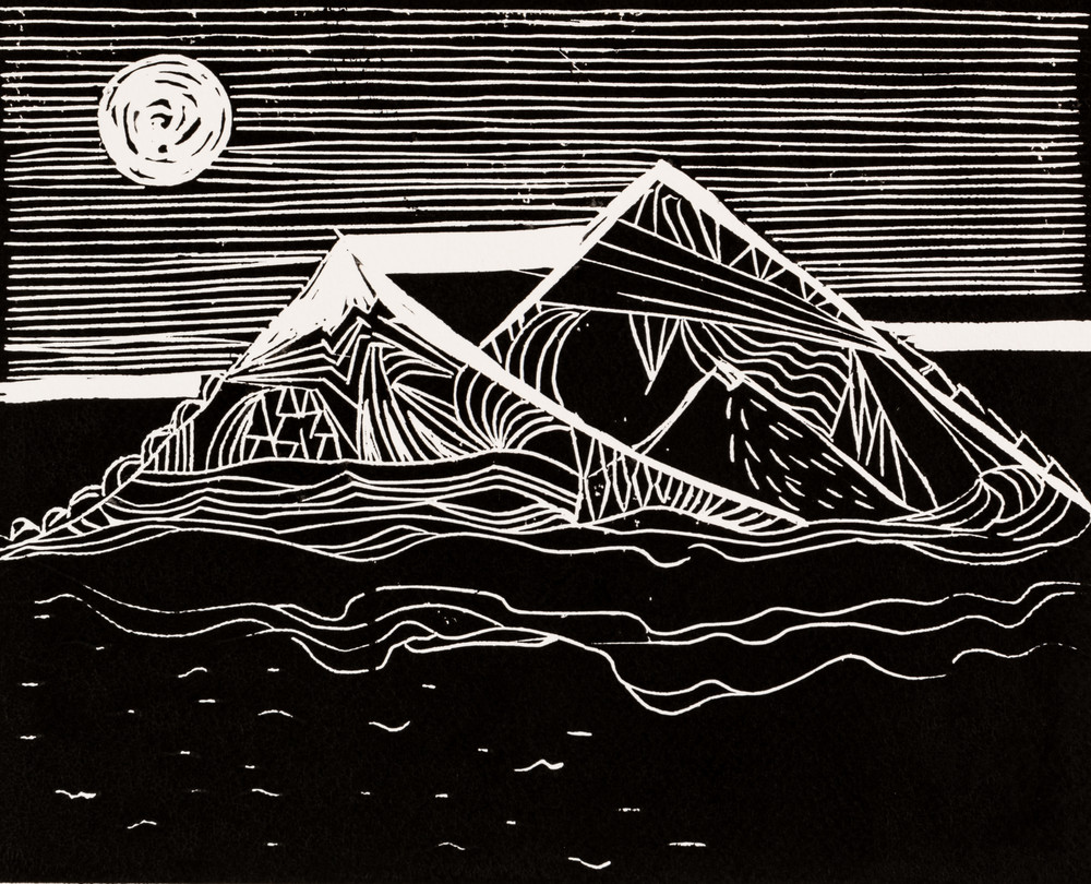 Moon Mountain Black Art | Jora Nelstein