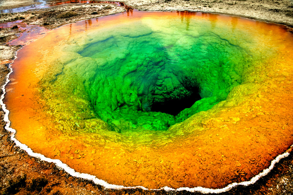 Morning Glory Pool near Old Faithful in Yellowstone National Park