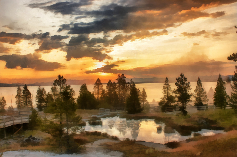 Thumb Paint Pots At Sunrise Photography Art | SnowMoon Ink, LLC