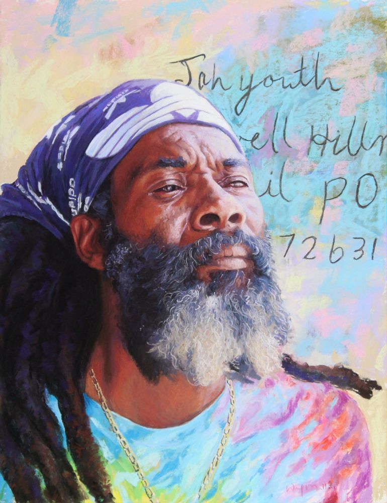Jah Youth Strikes A Pose  Art | Waif Mullins Art