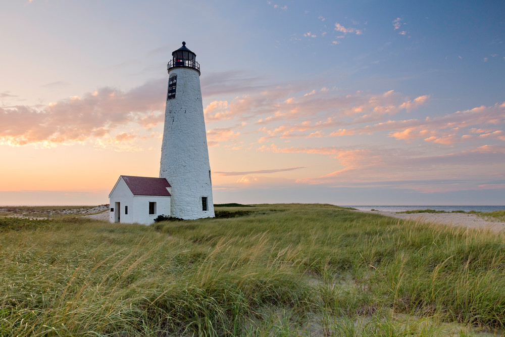 Great Point Lighthouse Nantucket Sunset Photography Art | Katherine Gendreau Photography