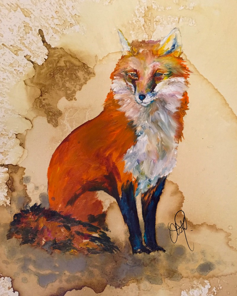 Fox In Oil Art | Christy! Studios