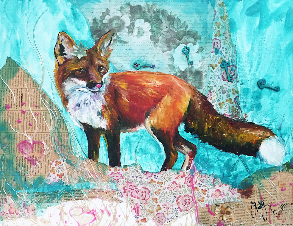 Foxy In Teal Art | Christy! Studios