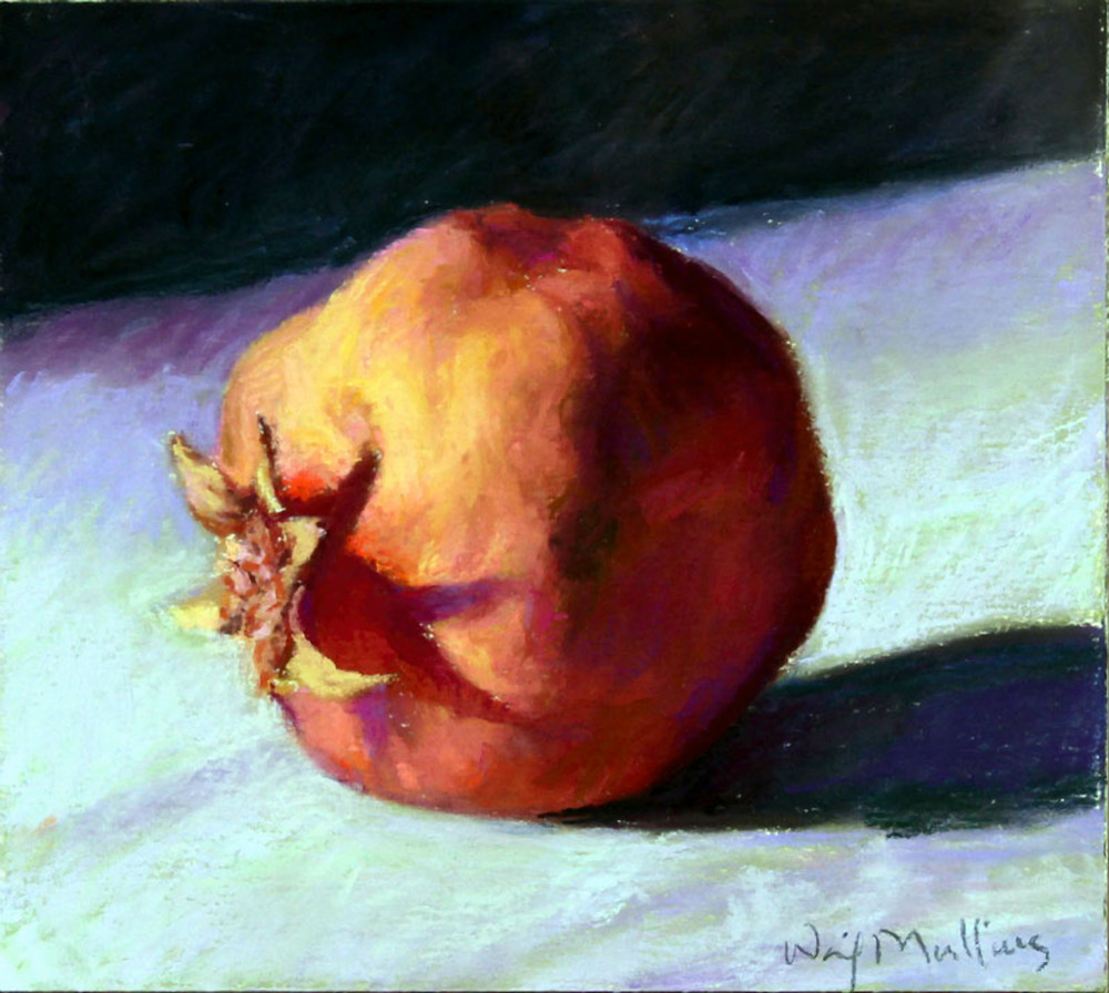Pomegranate On Light Cloth Art | Waif Mullins Art