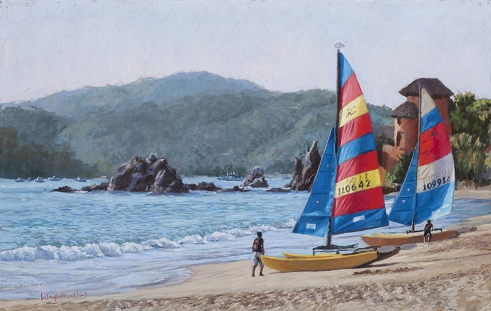 Late Afternoon Light, Zihuatanejo, Mexico Art | Waif Mullins Art