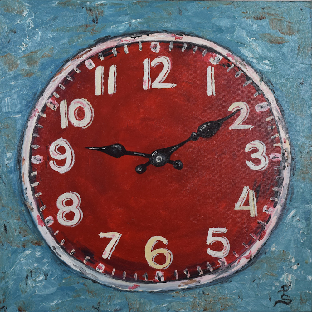 Big Red Clock Art | Peggy Stanley Fine Art