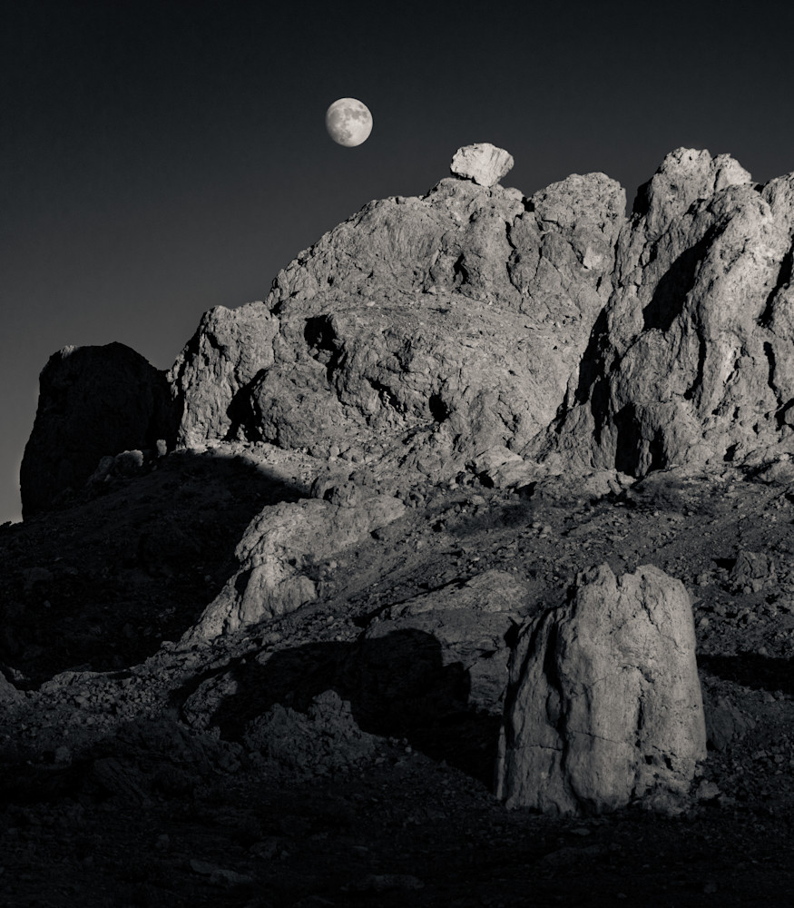 Moonrise Trona Pinnacles Photography Art | Dan Katz, Inc.