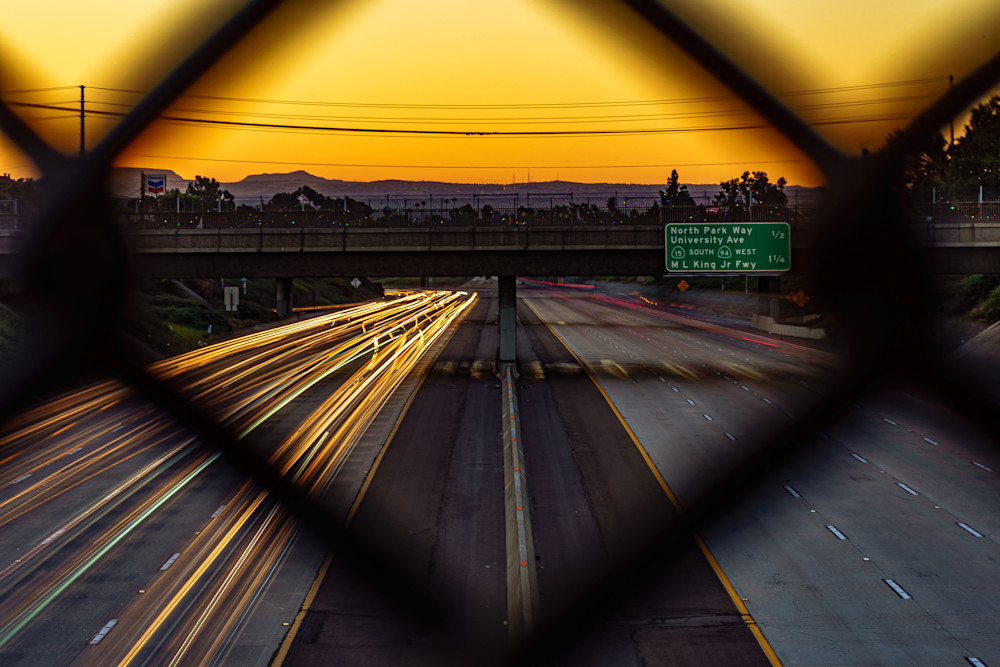 805 Freeway, San Diego Sunrise Fine Art Print by McClean Photography