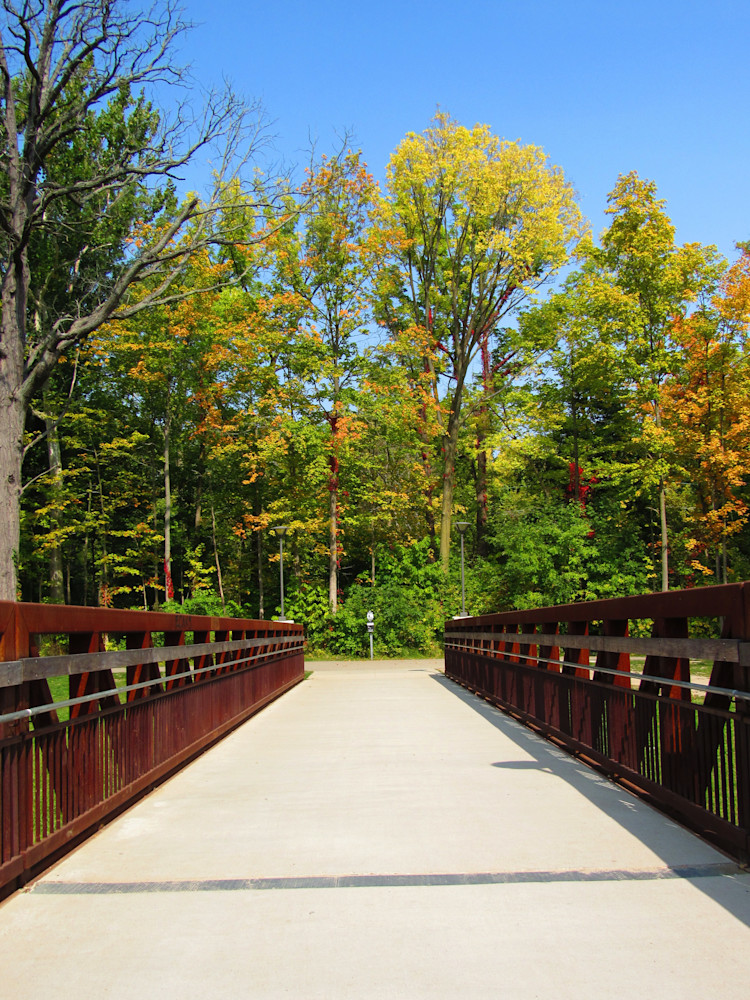 Red Railed Footbridge